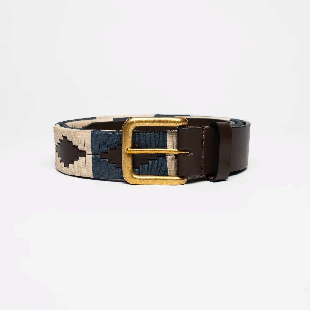 Blue & Ivory Polo Belt