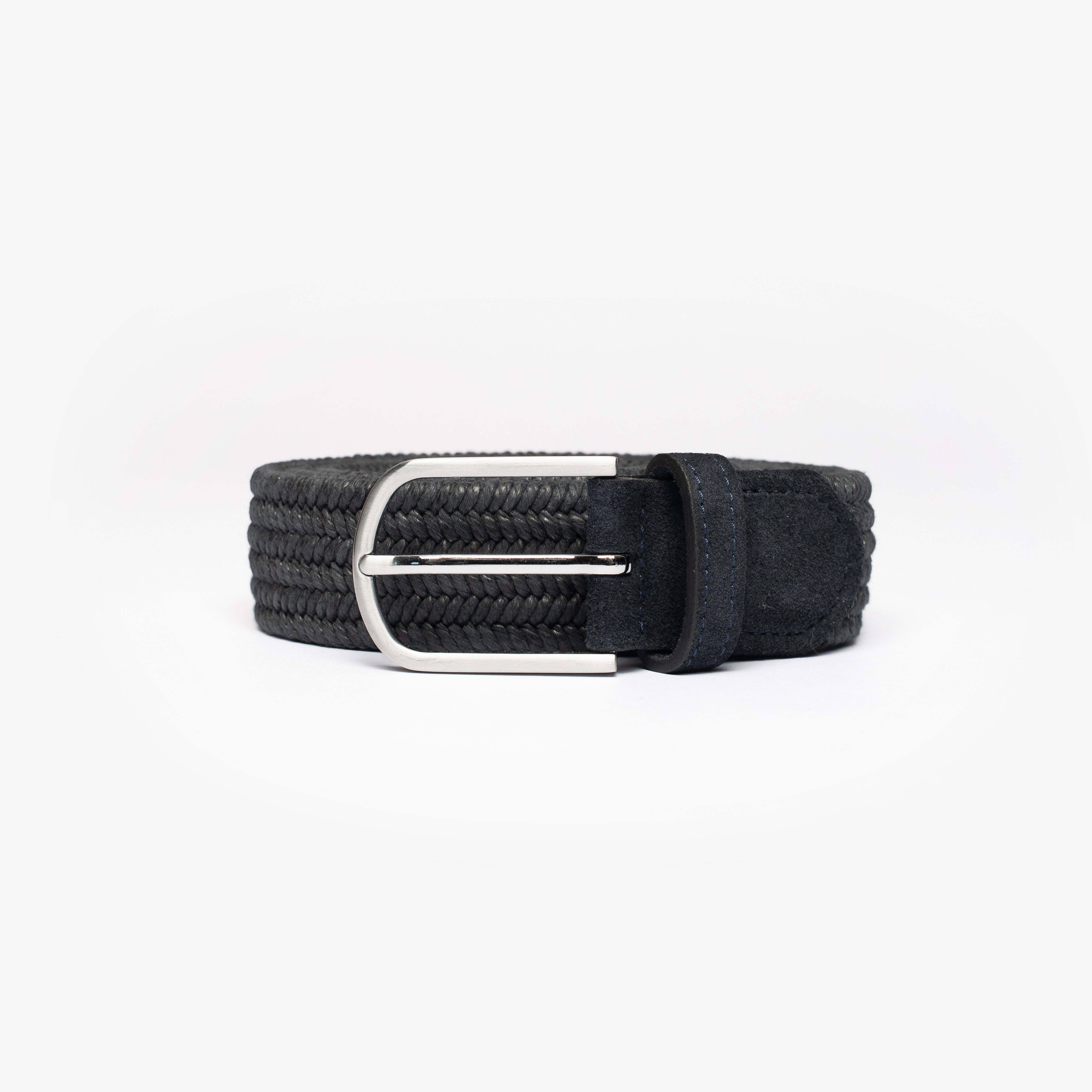 Navy Braided Golf Belt