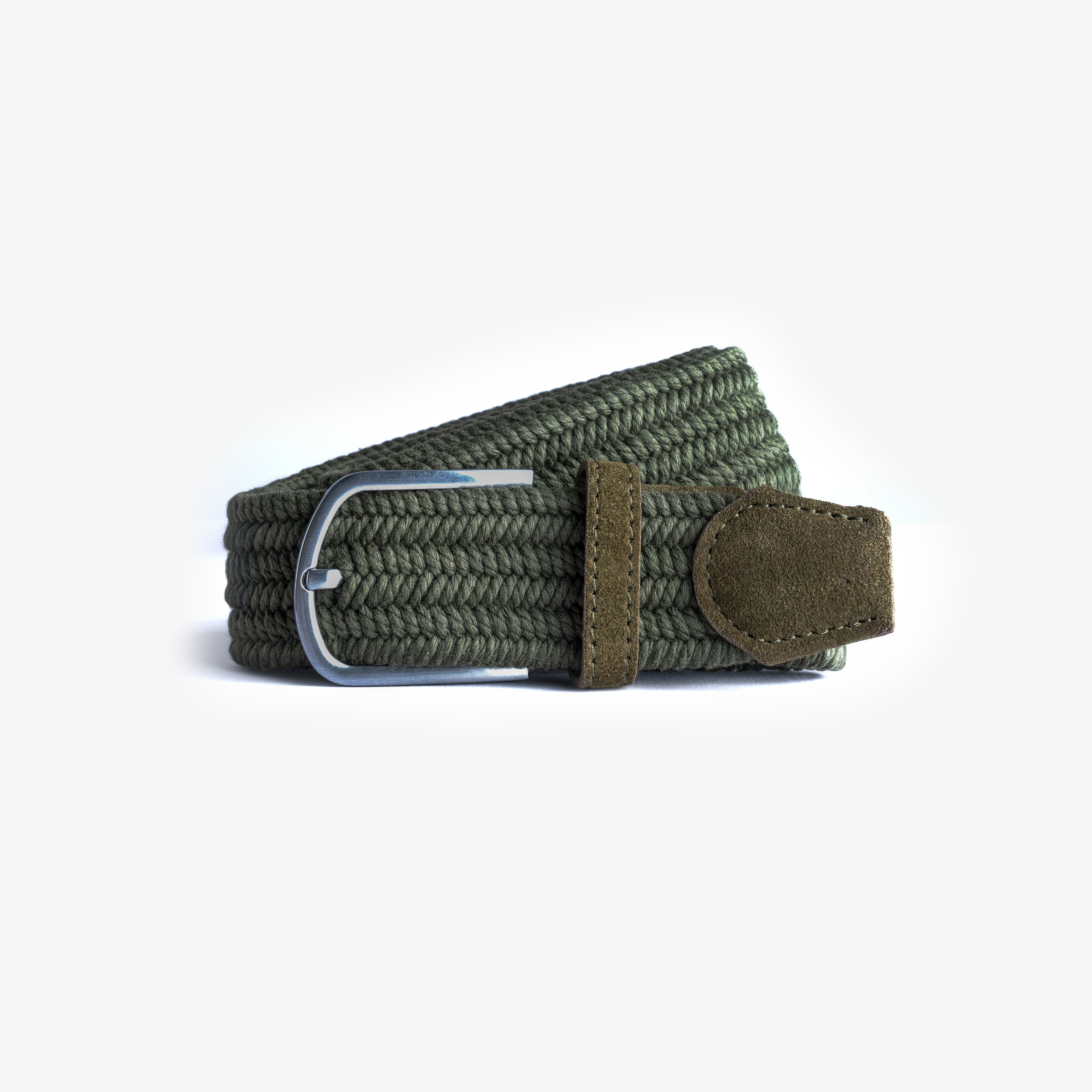 Dark Green Braided Belt