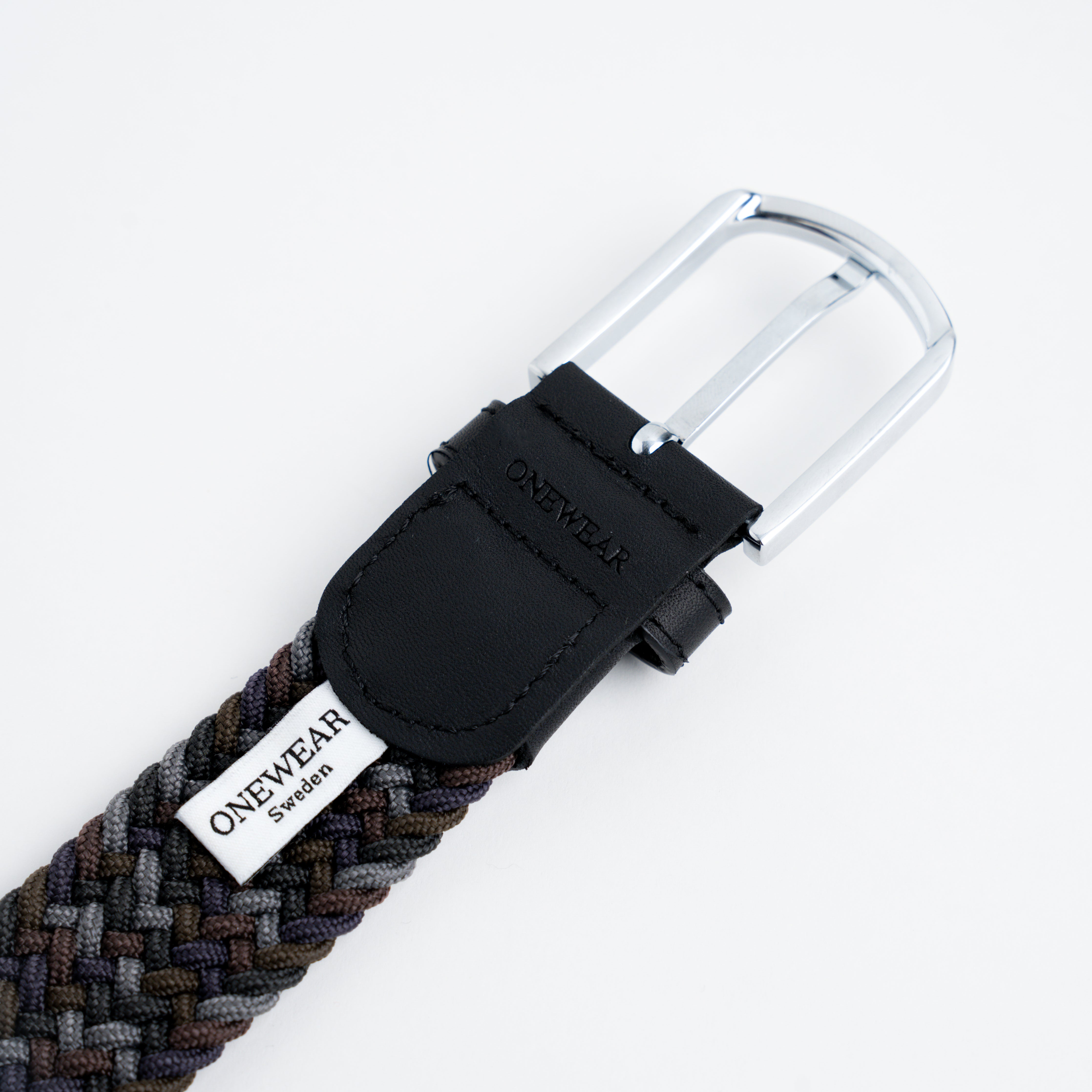 Black & Grey Braided Belt