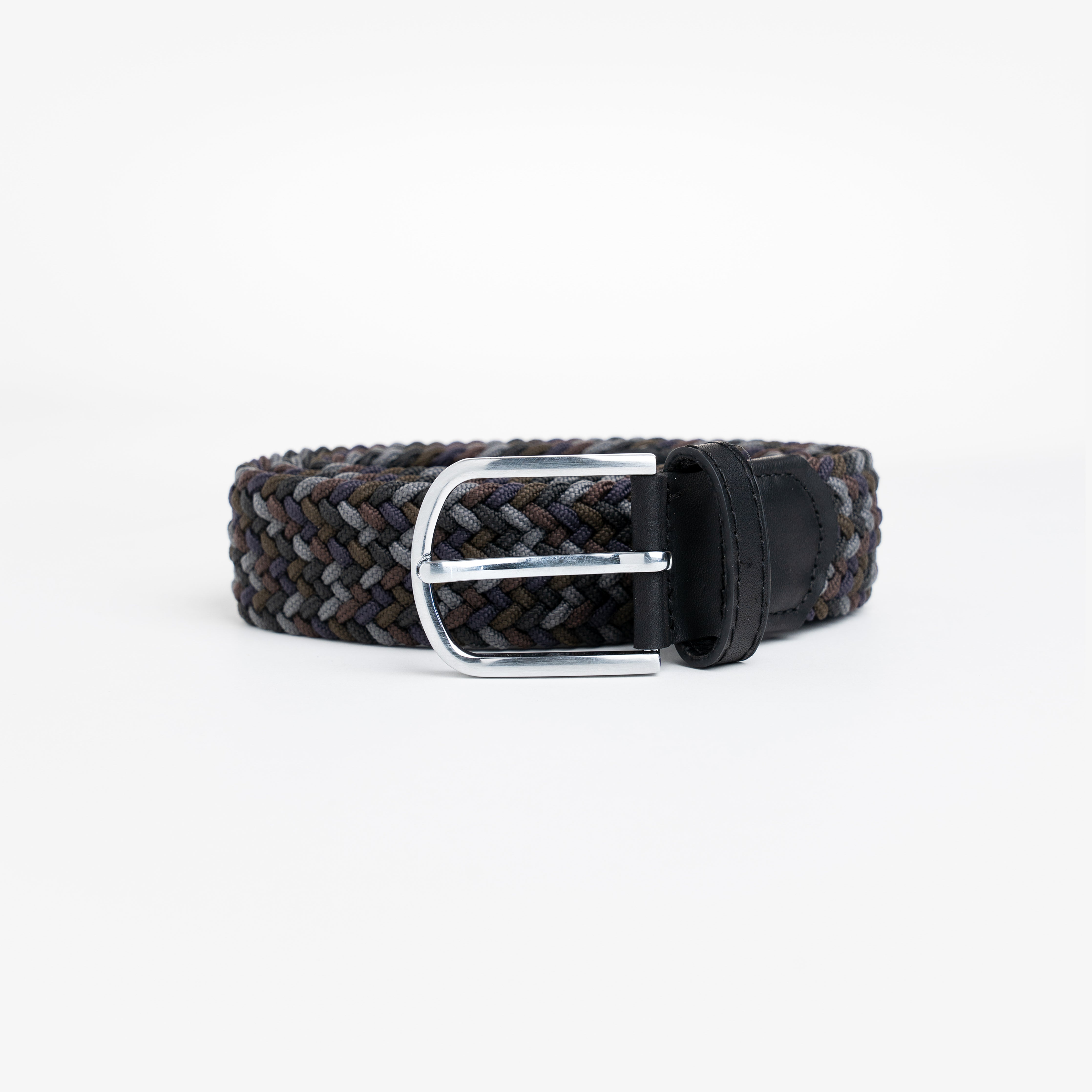 Black & Grey Braided Belt