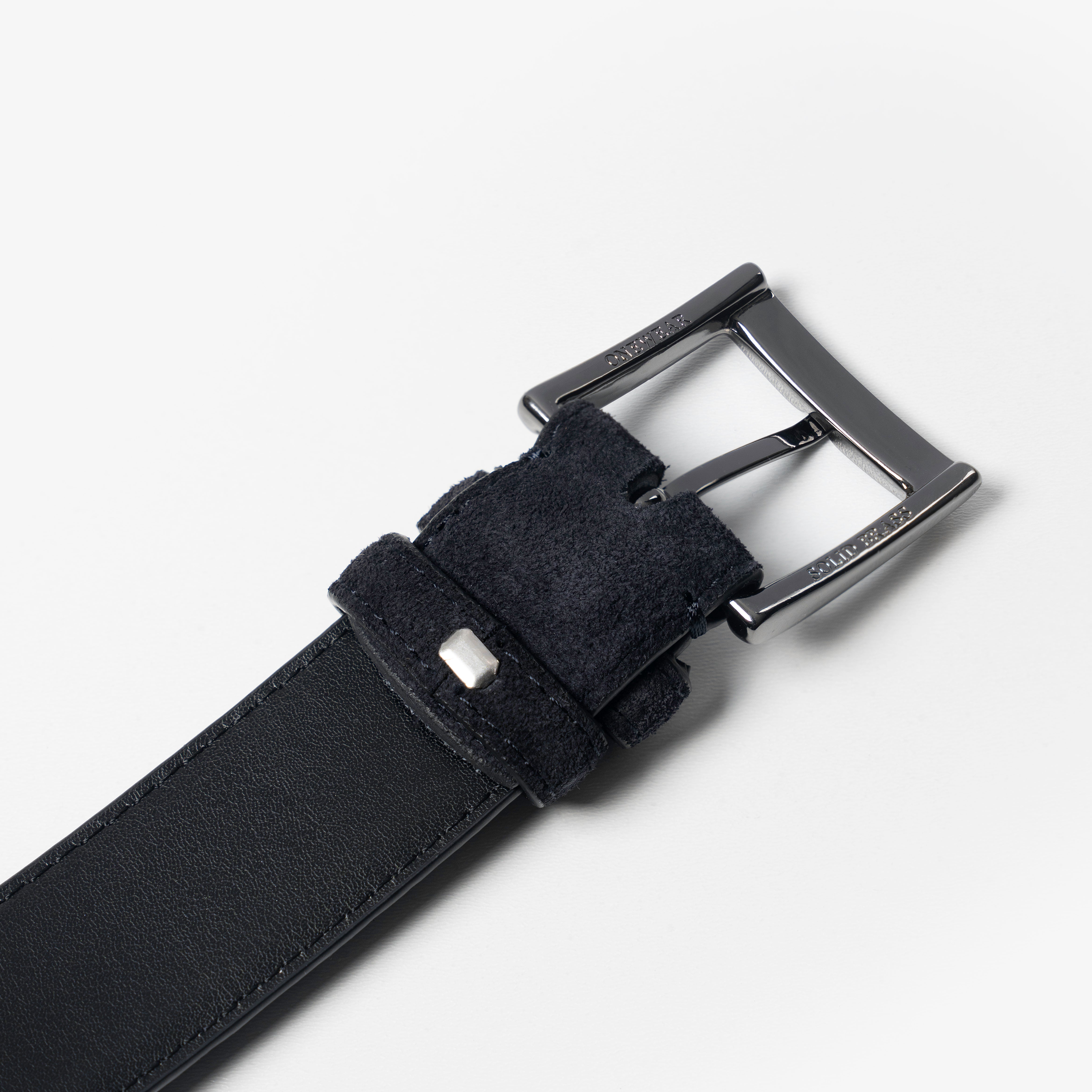 Dark Blue Suede Belt