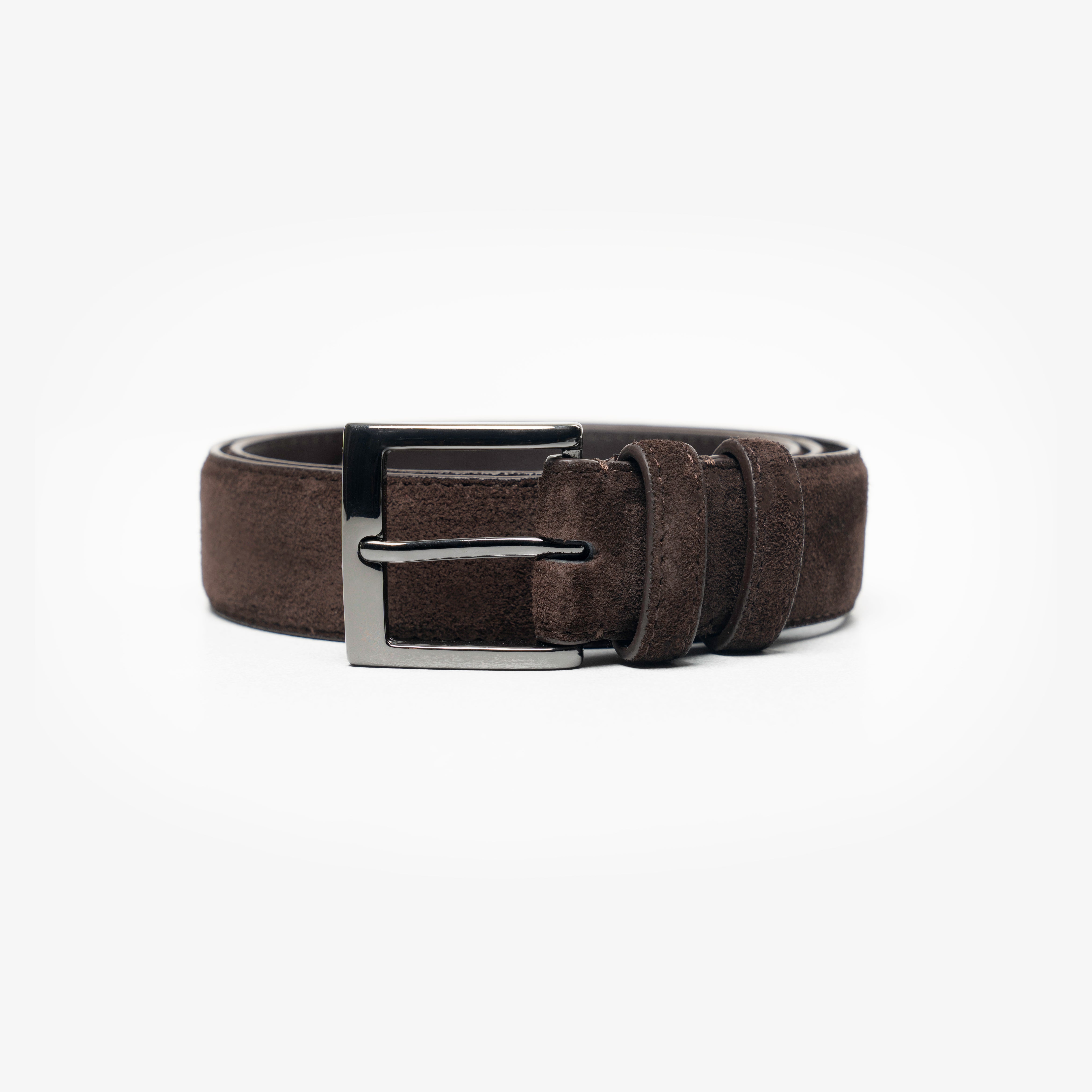 Dark Brown Suede Belt