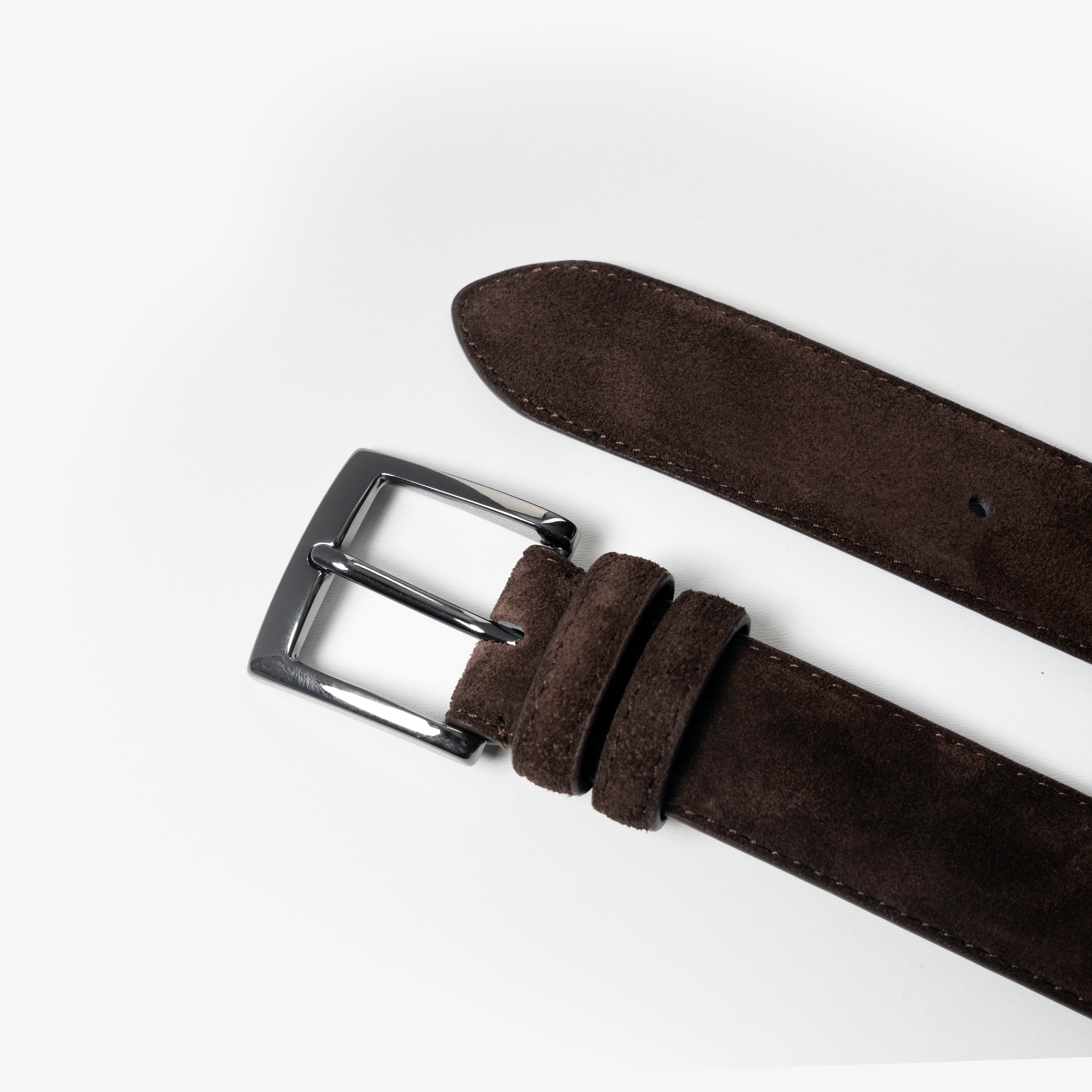 Dark Brown Suede Belt