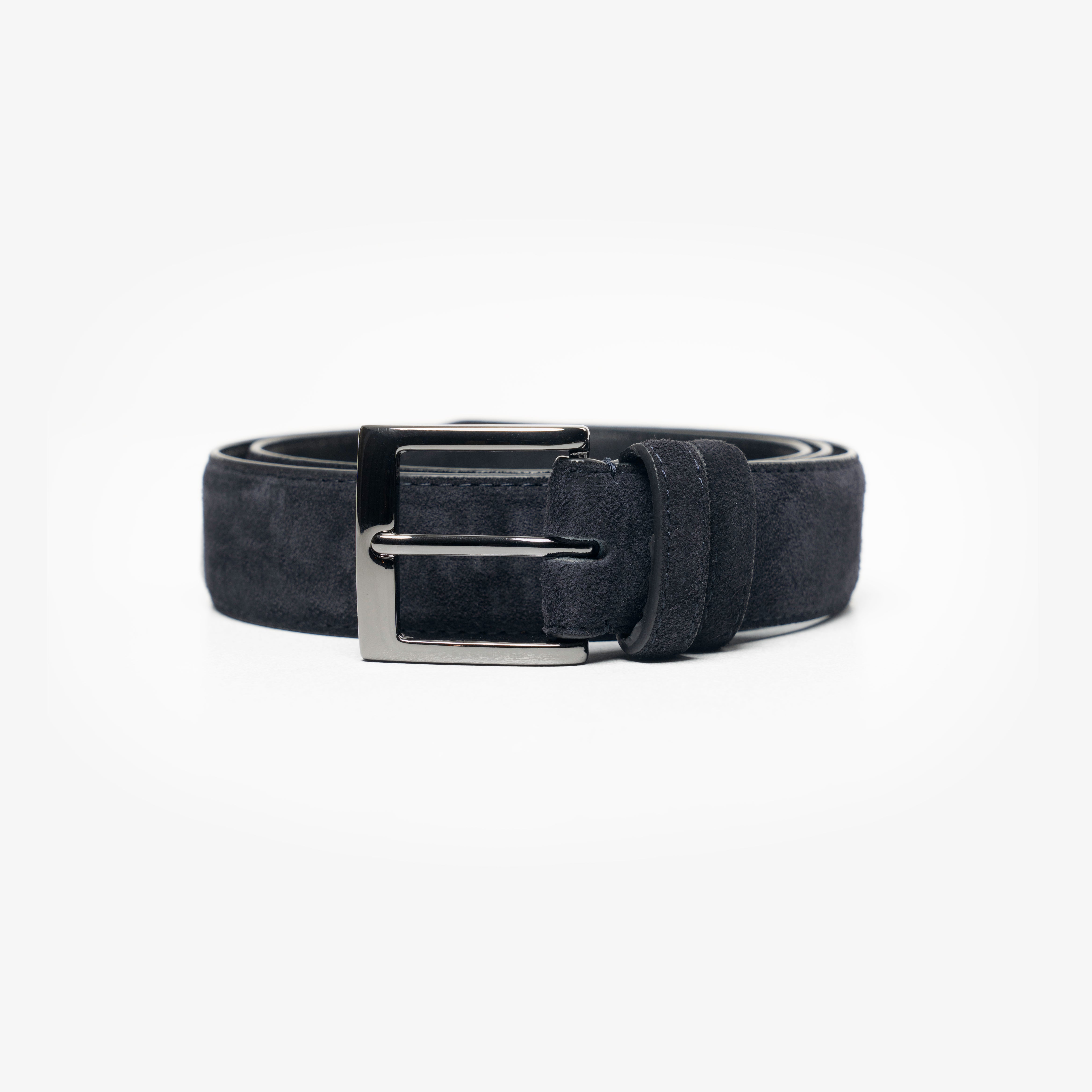 Dark Blue Suede Belt