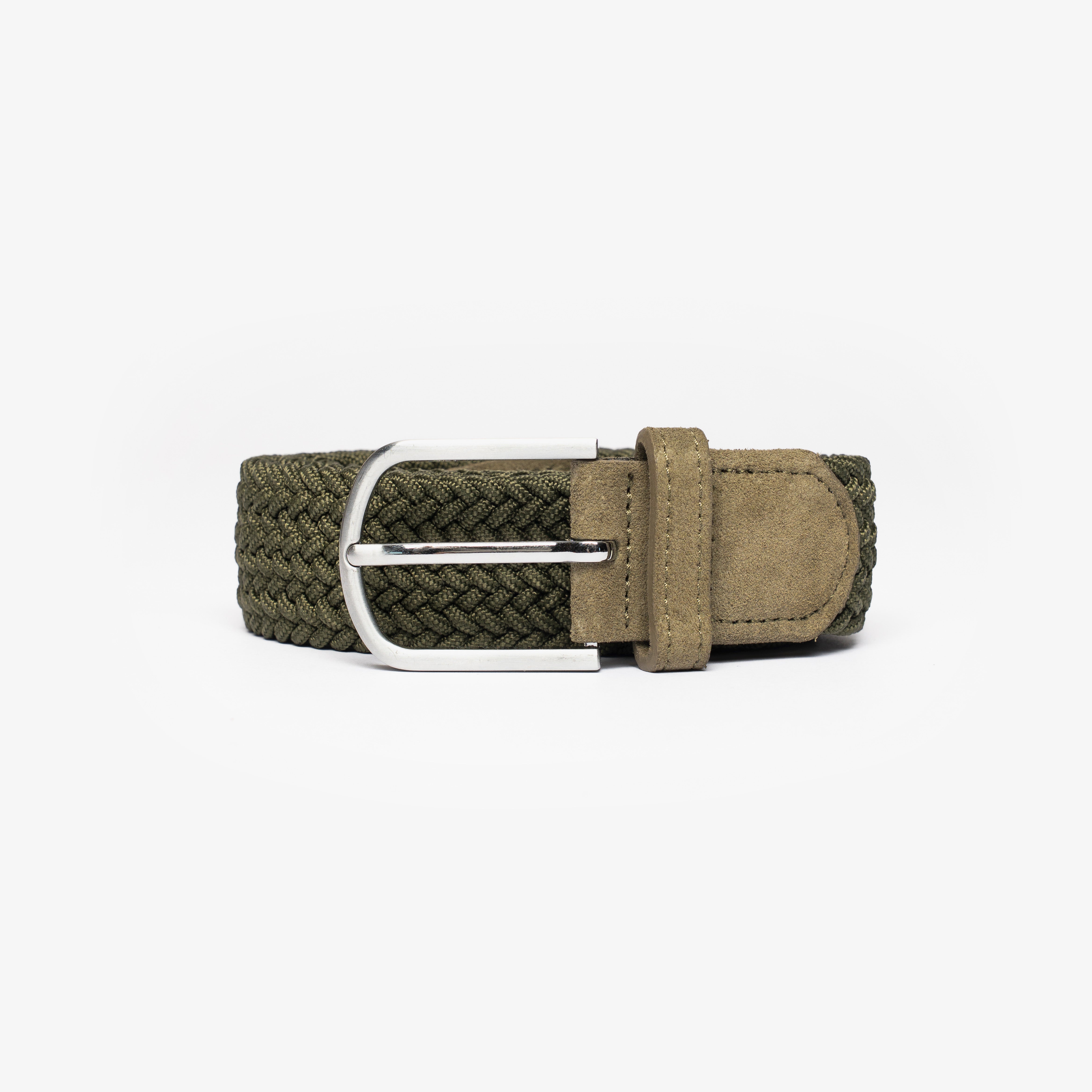 Olive Braided Golf Belt