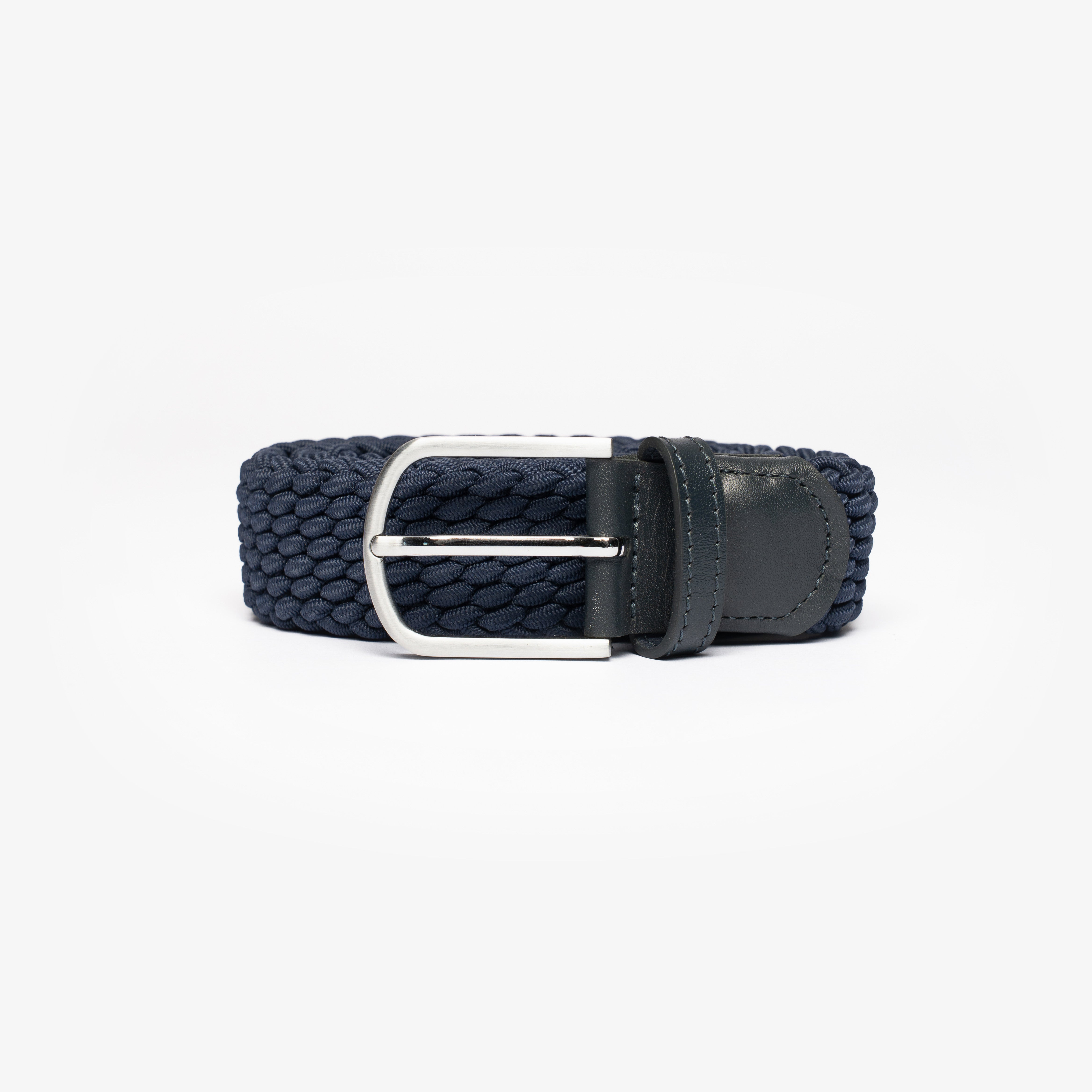 Navy Braided Belt